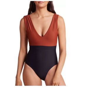 Summersalt Women's The Ruched Backflip Swimsuit - Amber/Sea Urchin - Sz 8